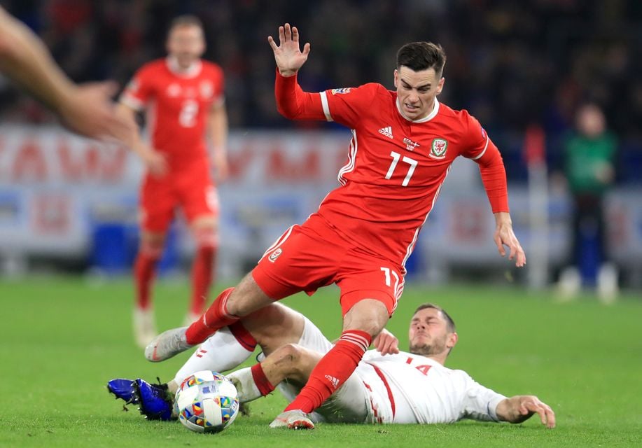 Tom Lawrence could win his first Wales cap for four years after being named in Bellamy’s squad (Mike Egerton/PA)