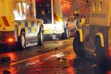 thumbnail: Police on patrol during disturbances which erupted in east Belfast