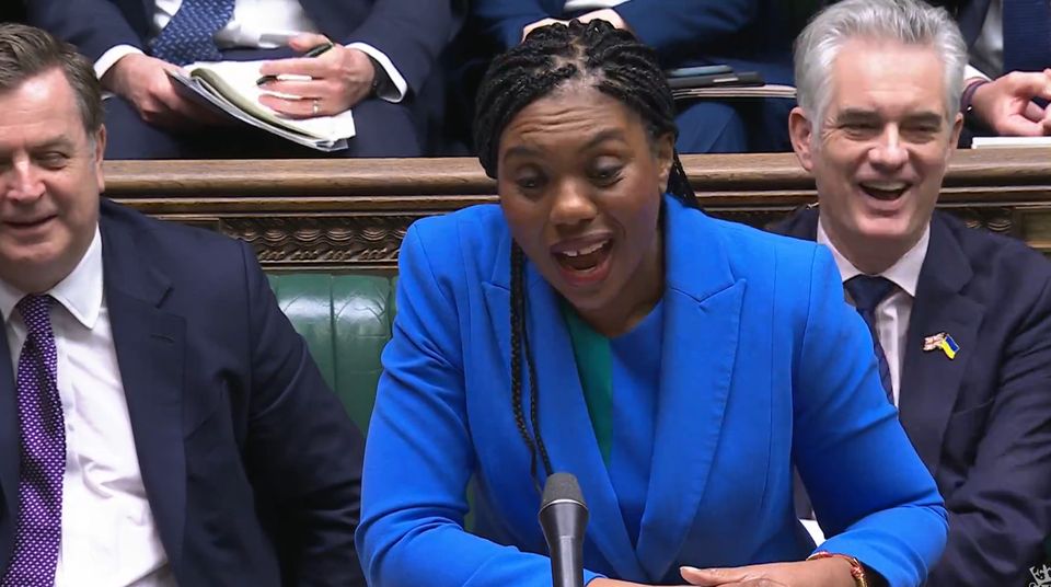 Conservative Party leader Kemi Badenoch questioning Sir Keir Starmer during Prime Minister’s Questions (House of Commons/UK Parliament)