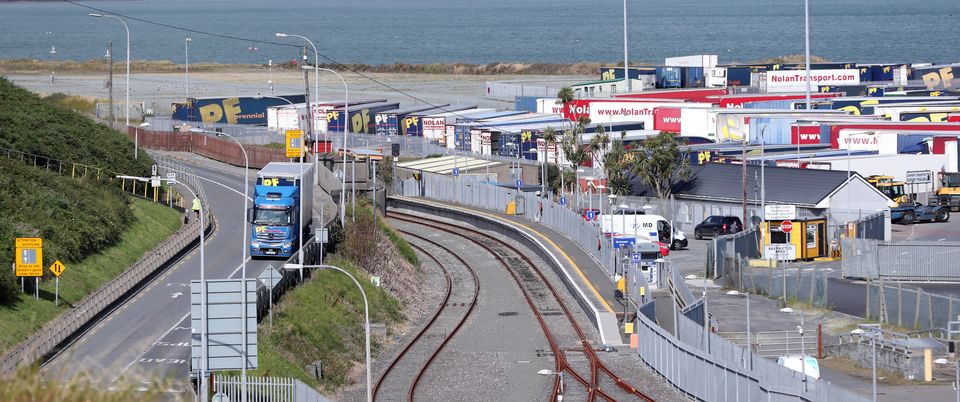 Gardai have launched a people smuggling investigation after two men were discovered hiding in a small commercial van on a ferry in Rosslare port (Niall Carson/PA) 