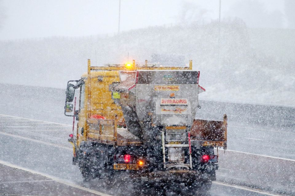 Press Eye - Belfast - Northern Ireland - 16th January 2018

Vehicles on the M1 outside Belfast as the Met Office upgrades its warning for snow and ice from yellow to amber across Northern Ireland. 

Picture by Jonathan Porter/PressEye