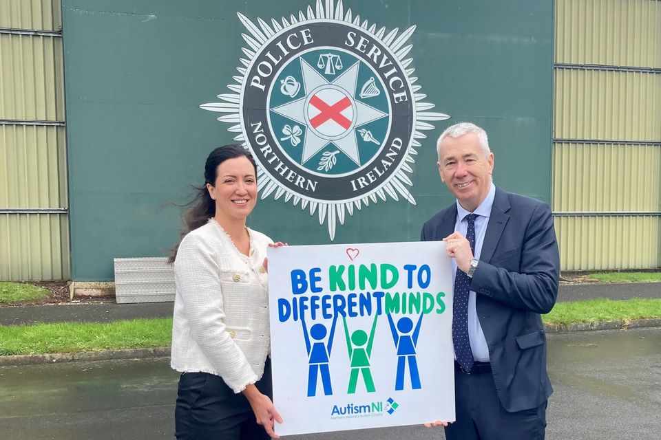 Autism NI Chief Executive Kerry Boyd & Chief Constable Jon Boutcher 