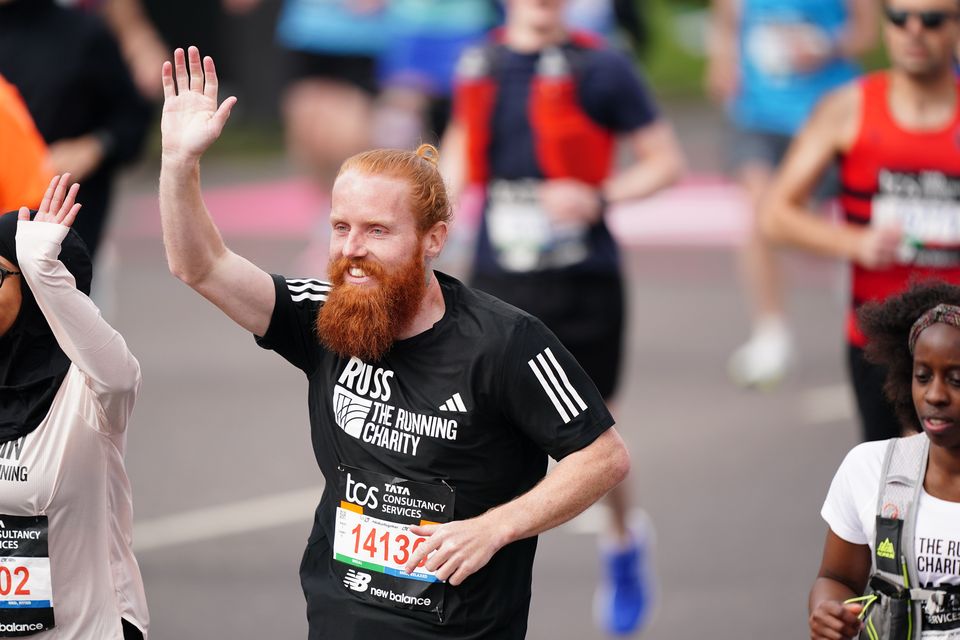 ‘Hardest Geezer’ Russ Cook took part in the TCS London Marathon in April (Zac Goodwin/PA)