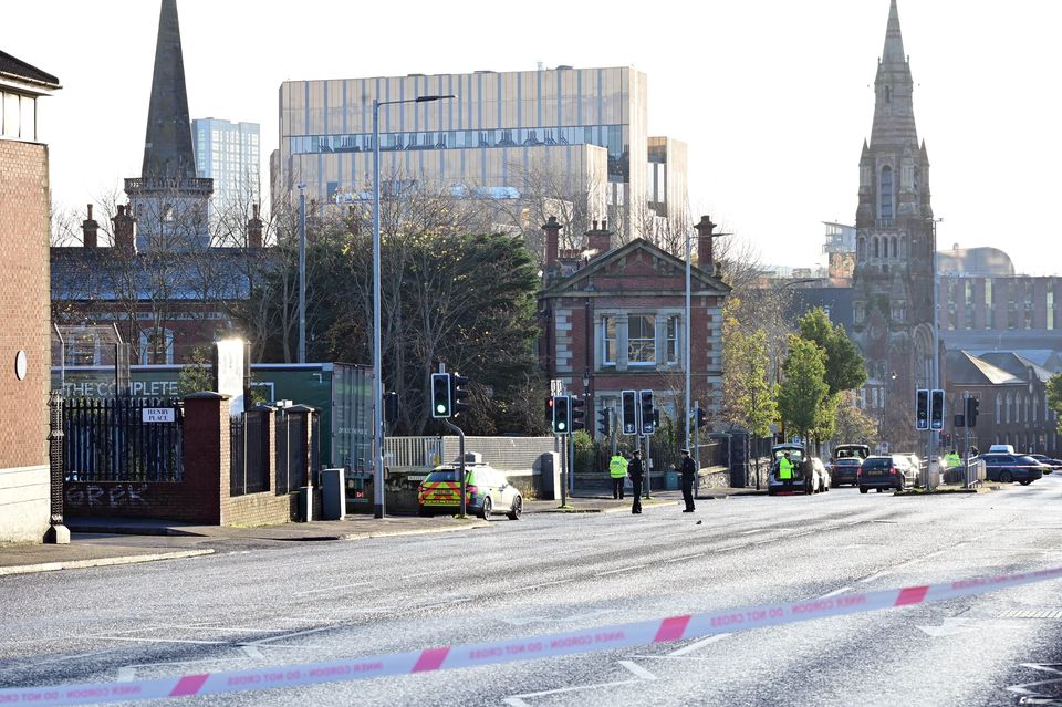 Clifton Street, North Belfast is closed in both directions Photo Pacemaker