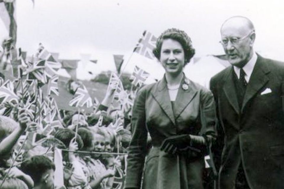 Queen Elizabeth:Coronation 1953/Visit to Northern Ireland. In Ballymena.