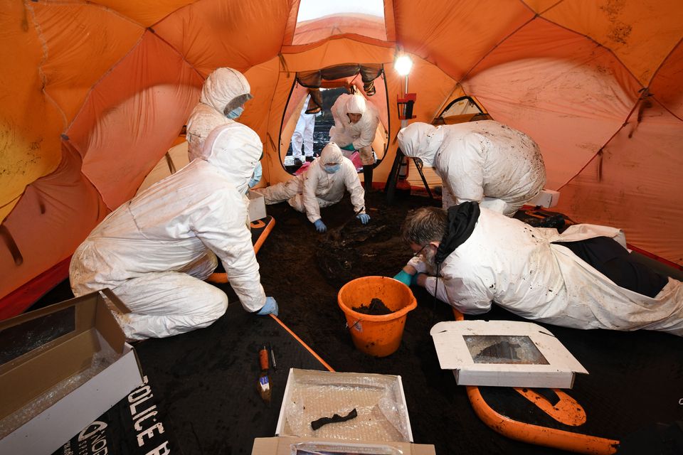 The remains were found at a site in Bellaghy, Co Londonderry (PSNI/PA)