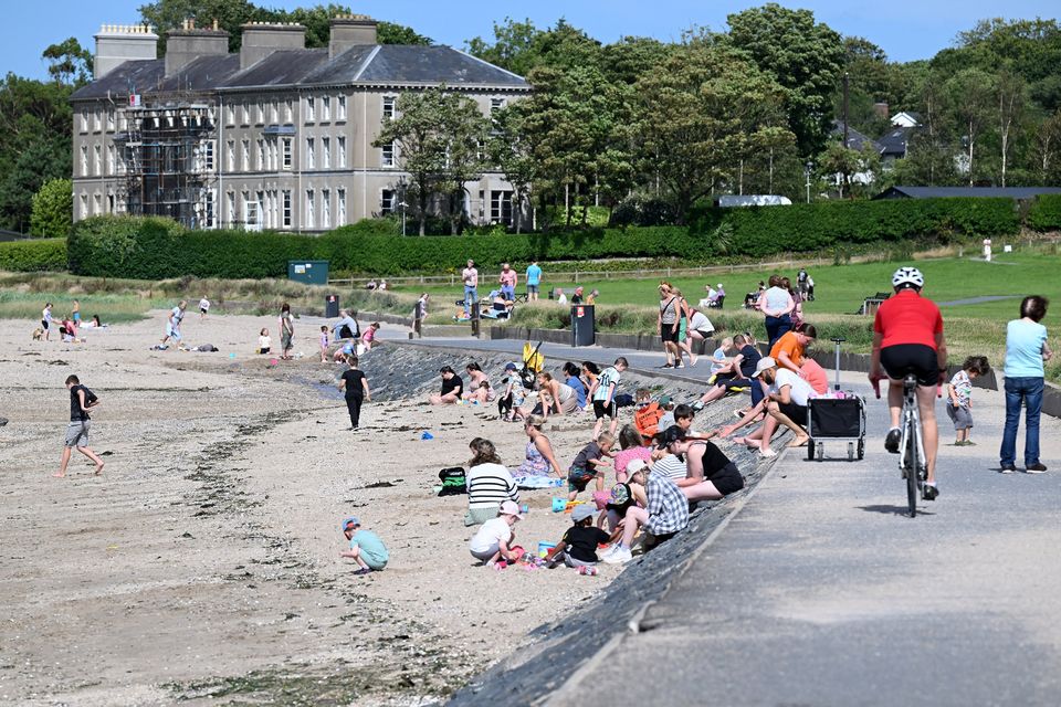 12th August  2024
A rare sunny August  day sees sun worshippers  at Seapark near Holywood 
Mandatory Credit /Stephen Hamilton
