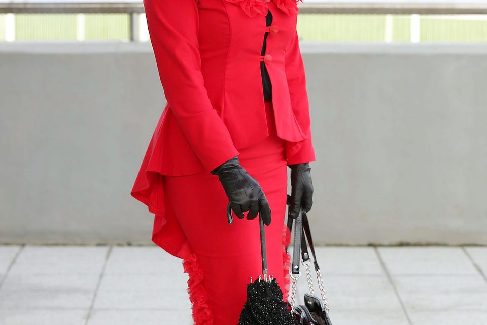 Meredith Foster: Red Dress, Denim Jacket