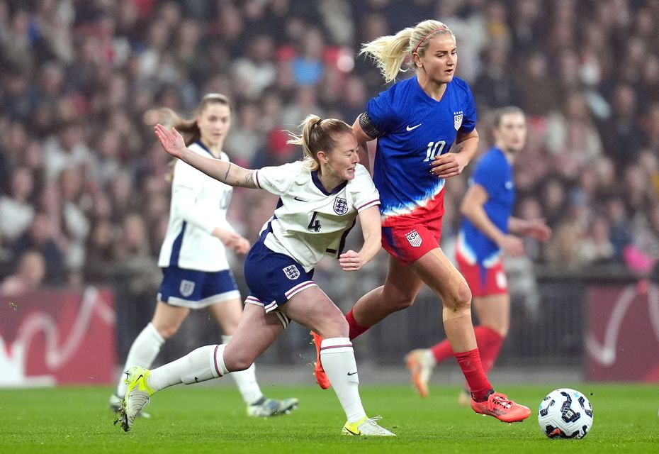 Lindsey Horan saw a goal disallowed at Wembley (John Walton/PA)