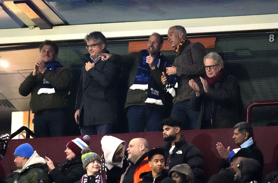 William in the stands at Villa Park (Nick Potts/PA)