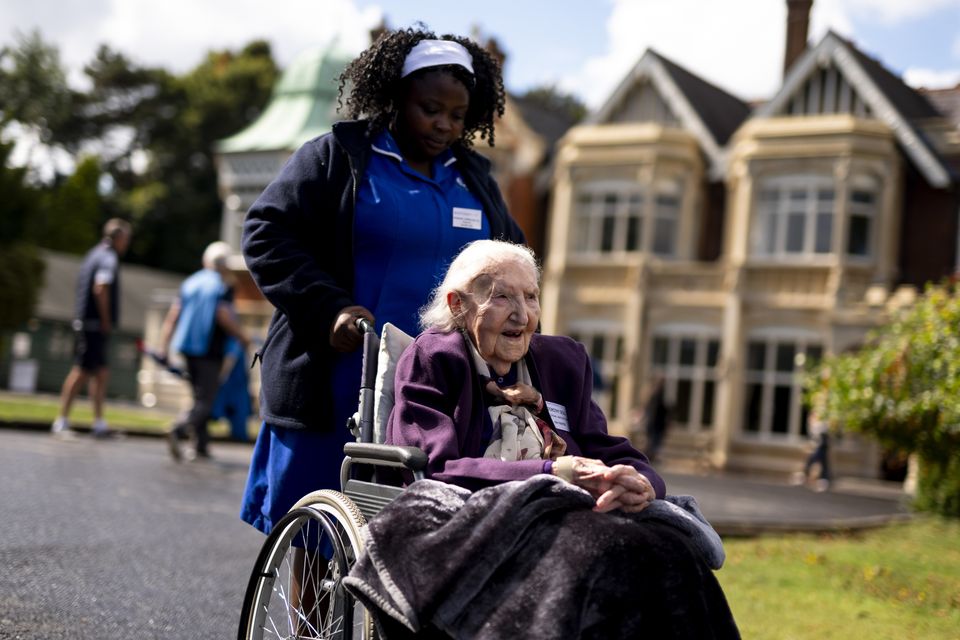 This year was Dorothy Doll’s, 99, first time attending the reunion (Jordan Pettitt/PA)