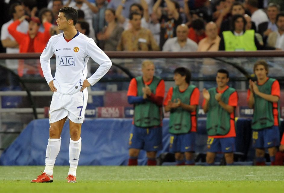 Ronaldo suffered a 2-0 defeat to Barcelona in his last game at Manchester United in the Champions League final (Rebecca Naden/PA)
