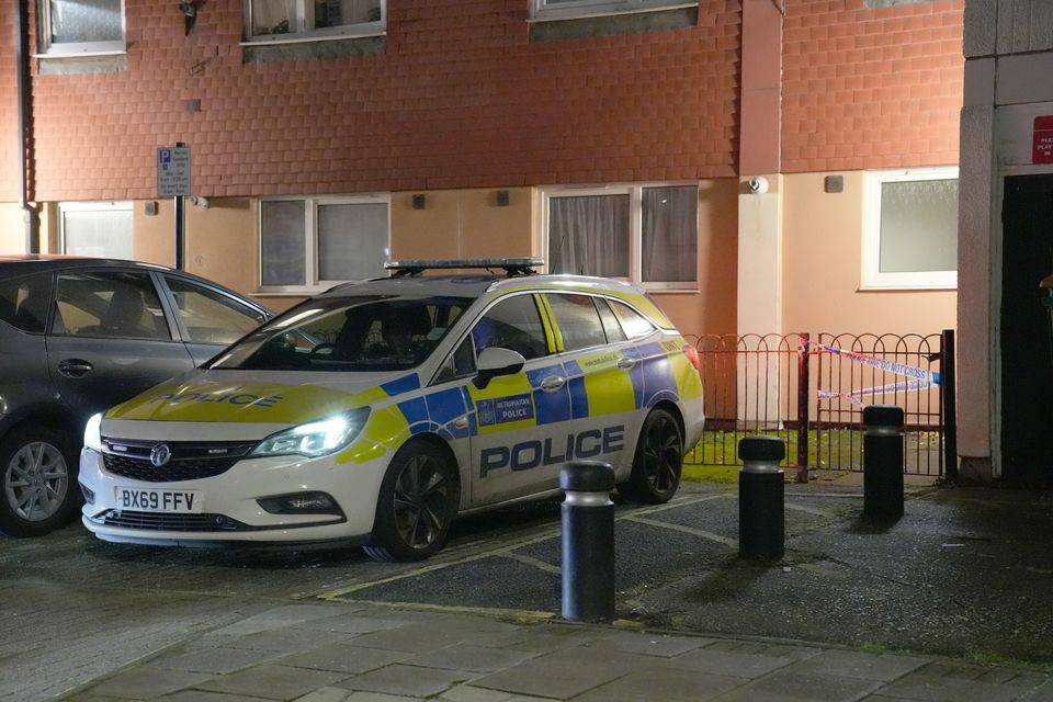 Police officers attend the scene in Shirley Road (James Weech/PA)