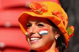 thumbnail: The beautiful game - football fans from around the world -   A fan of the Netherlands enjoys the atmosphere prior to the 2014 FIFA World Cup Brazil Group B match between Australia and Netherlands at Estadio Beira-Rio on June 18, 2014 in Porto Alegre, Brazil.  (Photo by Quinn Rooney/Getty Images)