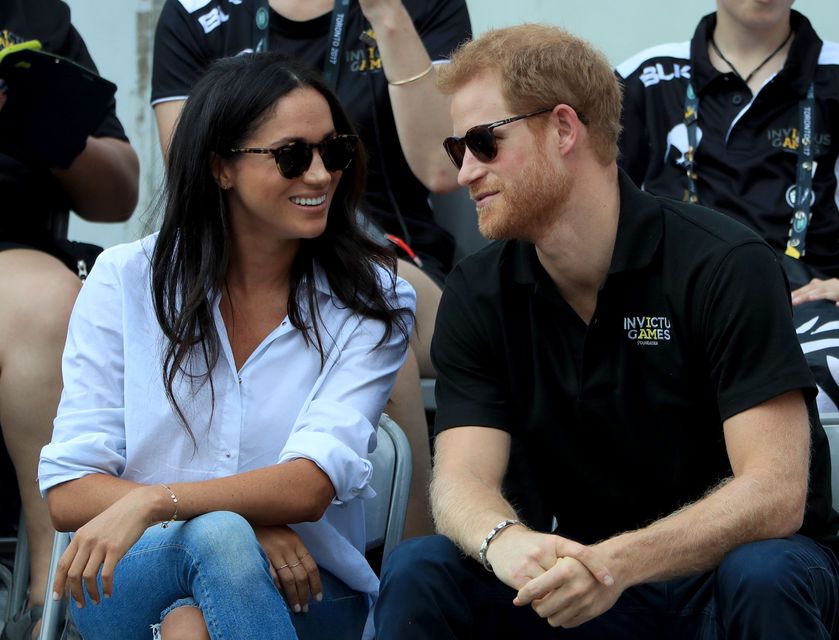 Harry and Meghan at the 2017 Invictus Games in Toronto (Danny Lawson/PA)