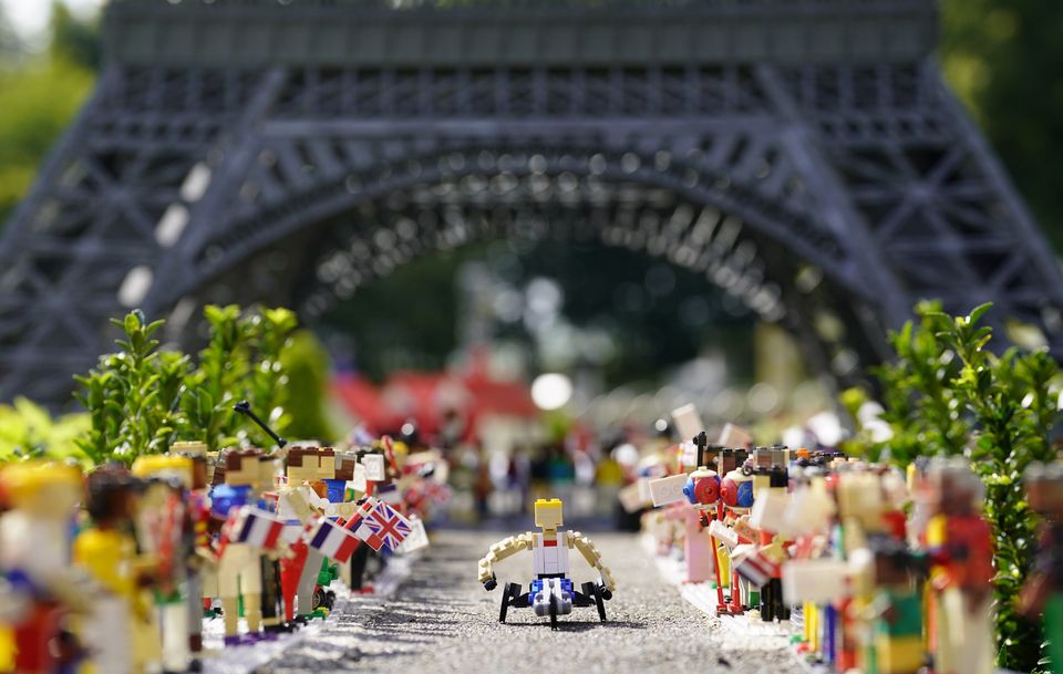 Hannah Cockroft is depicted in front of the Eiffel Tower (Andrew Matthews/PA)