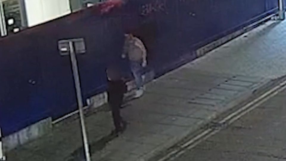 Jordan McSweeney caught on CCTV following a woman in Ilford (Metropolitan Police/PA)