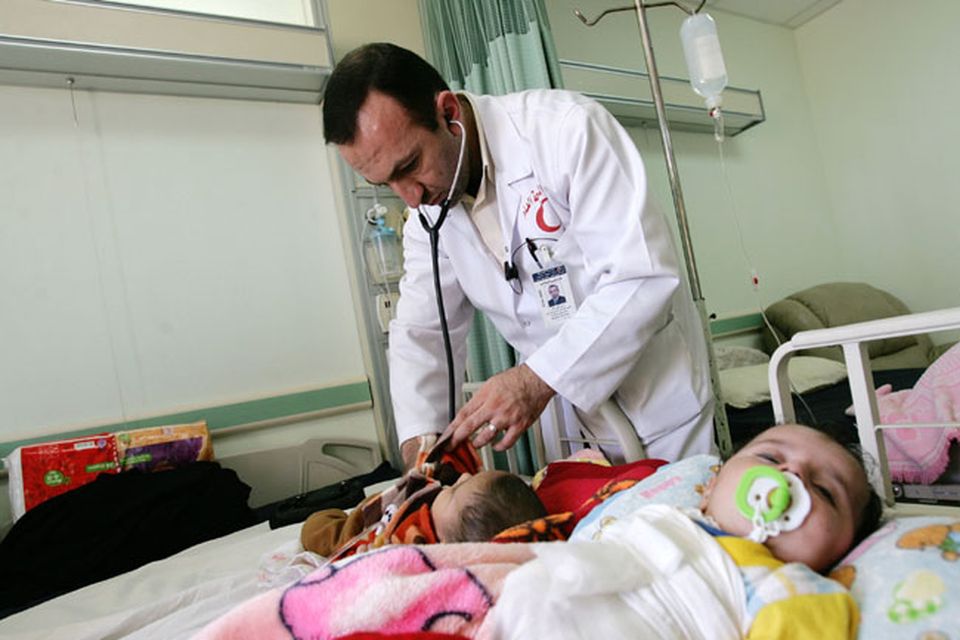 Iraqi Dr. Aiman Qeis is pictured at Falluja General Hospital on November 12, 2009 in the city of Falluja west of Baghdad, Iraq