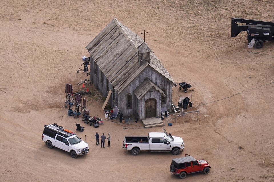 The film set of Rust, at Bonanza Creek Ranch, in Santa Fe, New Mexico (Jae C Hong/AP)