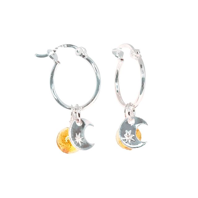 Sun and moon earrings, £36.99, Lezzeri