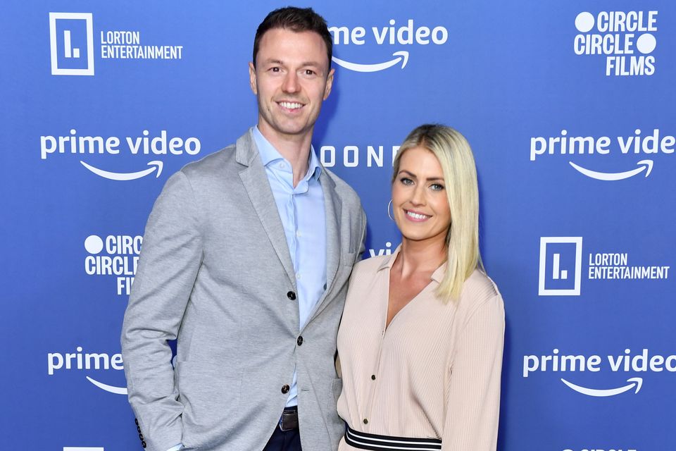Jonny Evans and and wife Helen McConnell (Photo by Anthony Devlin/Getty Images)