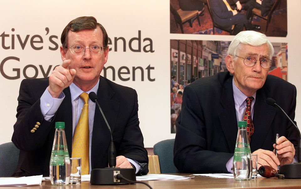 Former first minister David Trimble and deputy first minister Seamus Mallon wrote to the DUP ministers seeking a meeting (Paul Faith/PA)