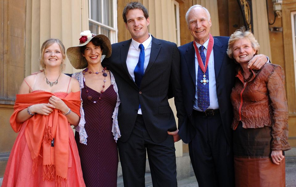 Broadcaster and presenter Peter Snow, second right, with his wife Anne, right, and children Kate, Shuna and Dan (Fiona Hanson/PA)