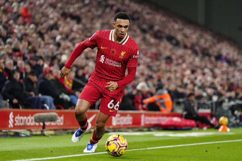 Trent Alexander-Arnold will be fit to face Manchester City, Slot said (Peter Byrne/PA)