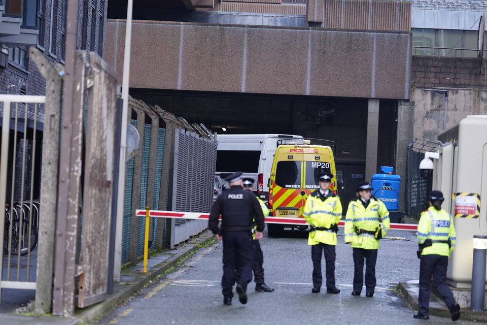 A prison van believed to contain Axel Rudakubana arrives at Liverpool Crown Court ahead of his trial (Peter Byrne/PA)