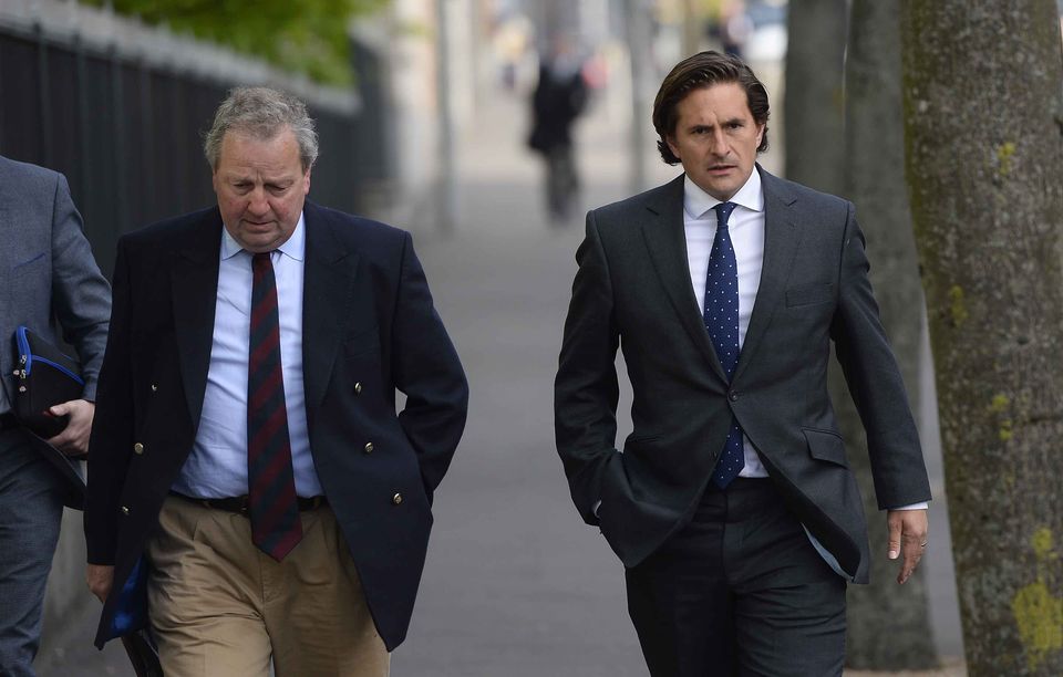 Danny Kinahan, pictured with former veterans minister Johnny Mercer, stepped down from his position in Northern Ireland claiming that he was not able to ‘provide the independent voice that veterans require’ (Mark Marlow/PA)