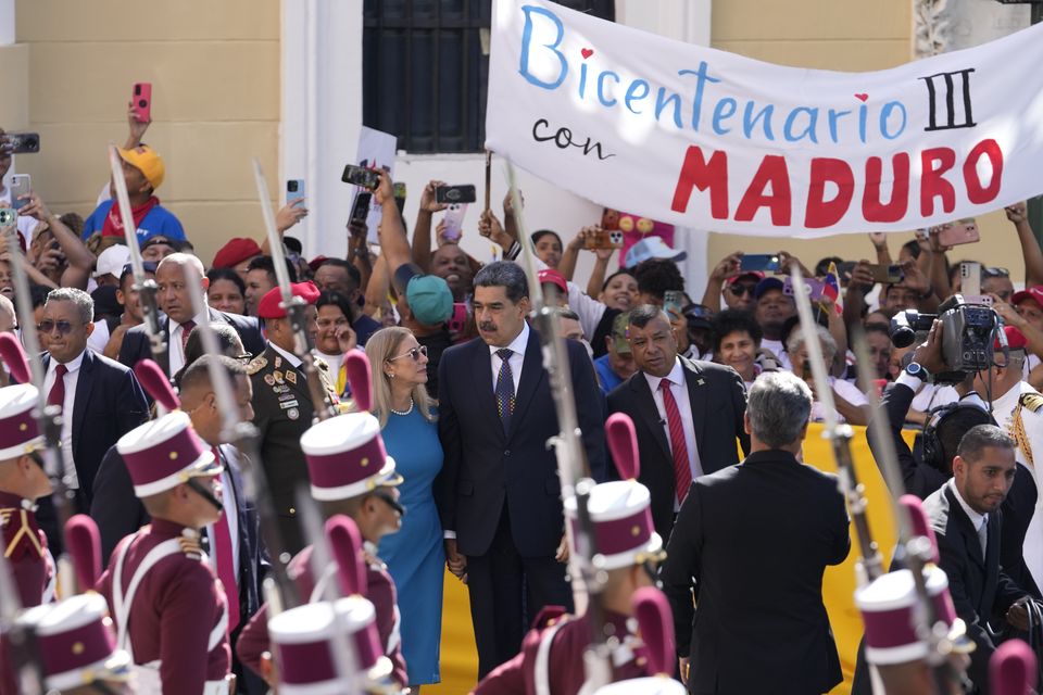 Venezuelan President Nicolas Maduro has been sworn in for a third term (Matias Delacroix/AP)