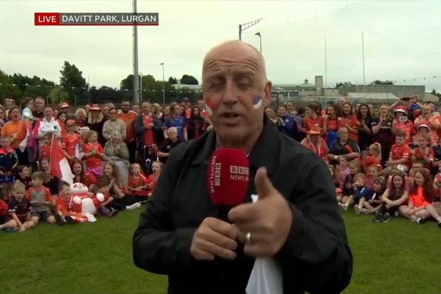 BBC NI defends sports reporter who wore Armagh and Galway-coloured face paint after TUV criticism