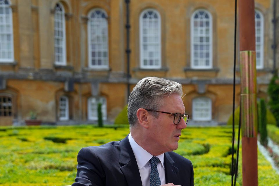 Prime Minister Sir Keir Starmer with Italy’s Prime Minister Giorgia Meloni at Blenheim Palace (Carl Court/PA)