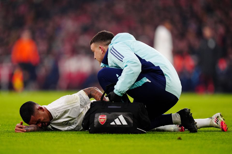 Gabriel Jesus suffered a knee injury (Mike Egerton/PA)