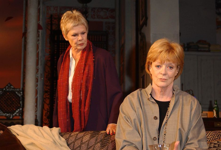 Judi Dench and Maggie Smith during rehearsals at the Theatre Royal Haymarket (Ian West/PA)