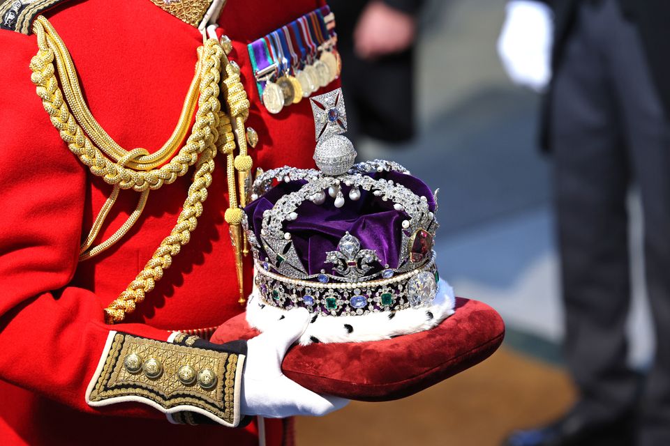 The Imperial State Crown ready for the King to wear (Chris Jackson/PA)