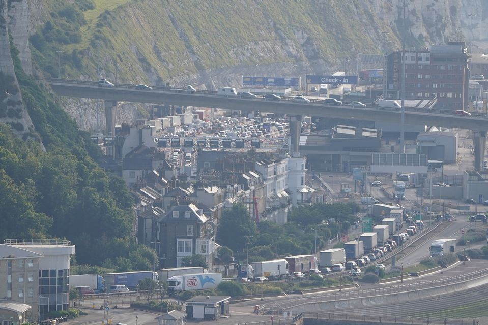 Traffic at the Port of Dover in Kent (Gareth Fuller/PA)