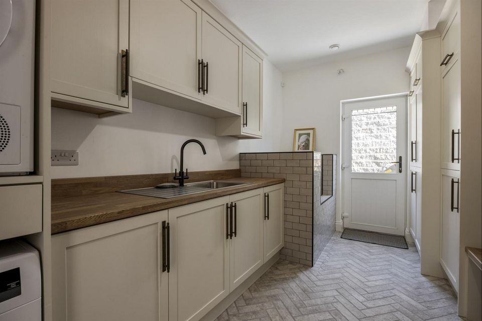 Utility room with dog shower