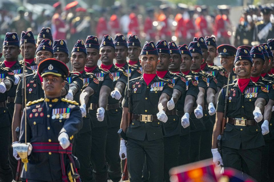 A military parade followed a speech from President Anura Kumara Dissanayake (Eranga Jayawardena)