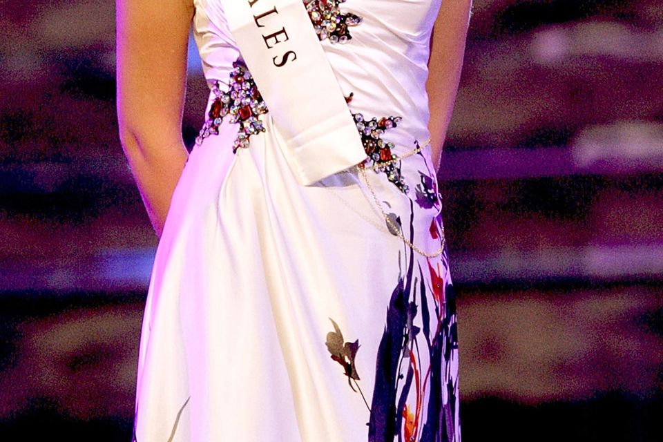 Miss Wales Lucy Whitehouse at the Miss World 2009 Final in Johannesburg, South Africa.