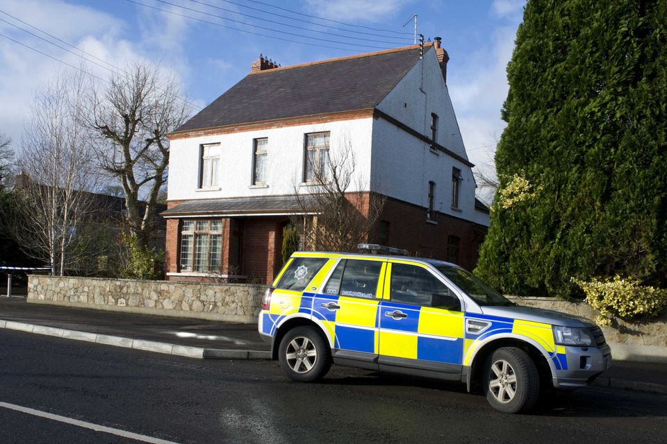 Police at the scene of the burglary in Aughnacloy