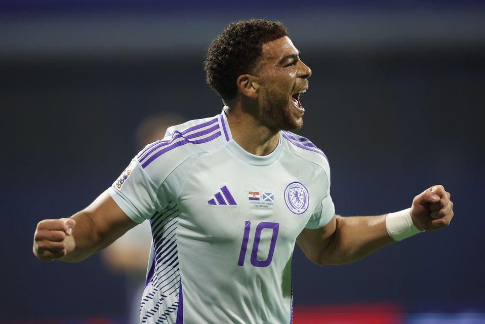 Che Adams’ celebrations were cut short by VAR (PA).