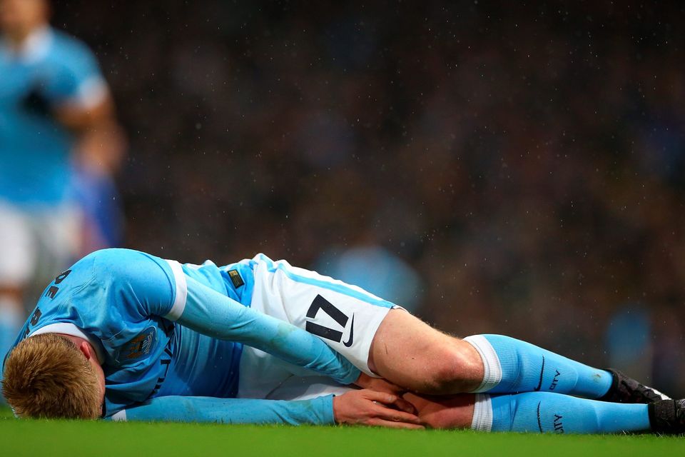 Manchester City's Kevin de Bruyne is set to be out injured for up to four  months