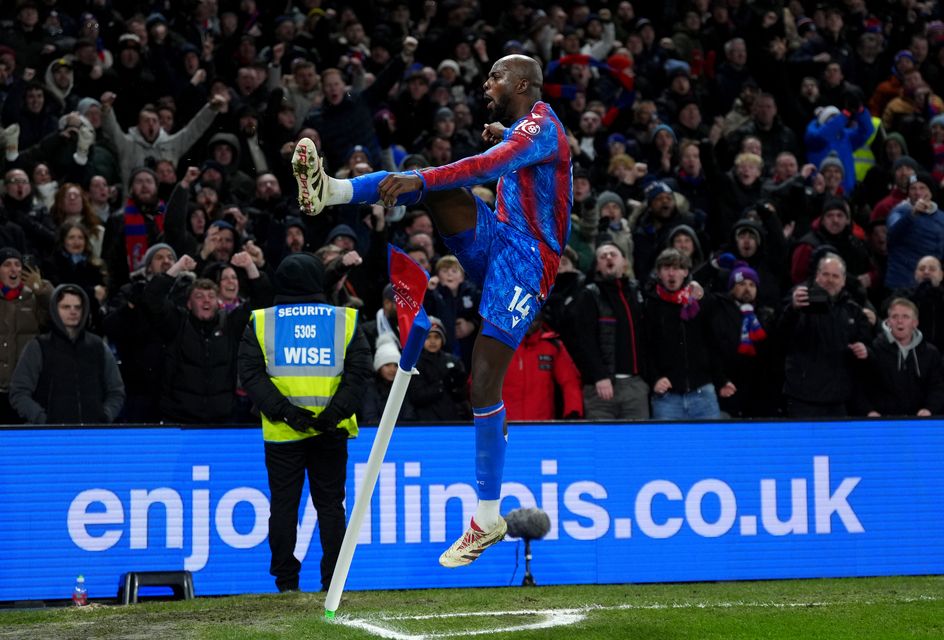 Jean-Philippe Mateta scored Palace’s equaliser (Bradley Collyer/PA)