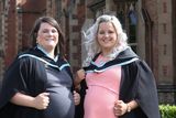 thumbnail: Nurses and mums to be - Queen's Adult Nursing graduates Victoria Bradley from Bangor and Christine Devlin could be celbrating more than their graduation together, as both ladies have been given a due date for their babies of 30th of August. Both ladies are also attending the Ulster Hospital. Photo/Paul McErlane