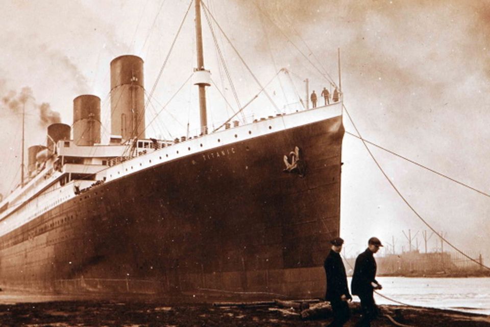 The family photograph album contains never before seen images of the Titanic during her launch