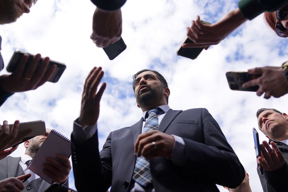 Humza Yousaf visited Dundee as he sought to save his political career (Andrew Milligan/PA)