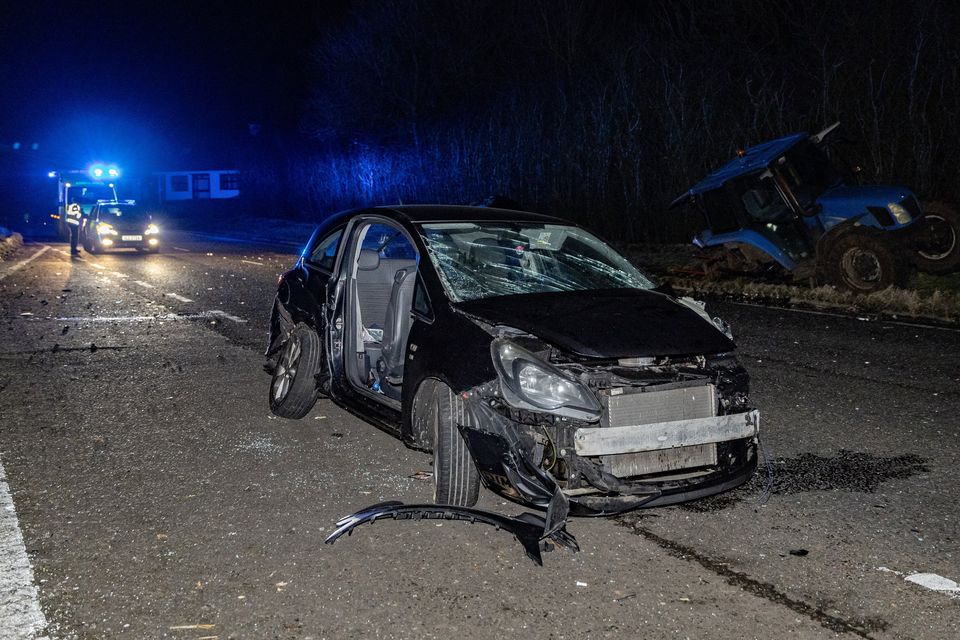 The aftermath of the crash in Co Antrim. Pic: Kevin Scott/Belfast Telegraph