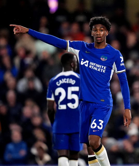 Josh Acheampong made his Chelsea debut against Tottenham last season (John Walton/PA)