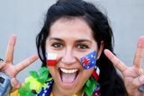 thumbnail: The beautiful game - football fans from around the world:  An Australia fan enjoys the atmosphere prior to the 2014 FIFA World Cup Brazil Group B match between Chile and Australia at Arena Pantanal on June 13, 2014 in Cuiaba, Brazil.  (Photo by Cameron Spencer/Getty Images)